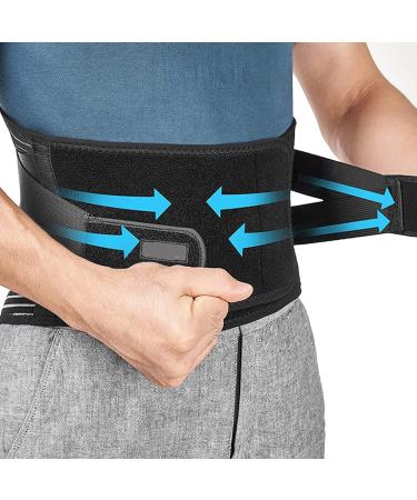 Adjustable Lumbar Support Belt for Men & Women | Breathable Back Bandage & Waist Support | Optimal Back Pain Relief - Buy Online on GoSupps.com