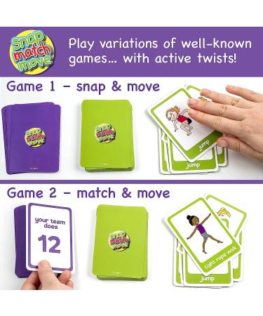 Covelico Kids Exercise Card Games - Fun Workout Equipment for Children | Play Snap, Memory, Matching, and Go Fish | Kids Action Cards for Active Play - Buy Online on GoSupps.com