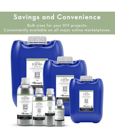 Bulk Jojoba Oil - 32 Fl Oz Large Size Wholesale Bottle - Organic Golden Virgin 100% Pure Cold Pressed from the Seeds of the Jojoba Plant - Unrefined Aceite de Jojoba 32 Fl Oz (Pack of 1) - Buy Online on GoSupps.com