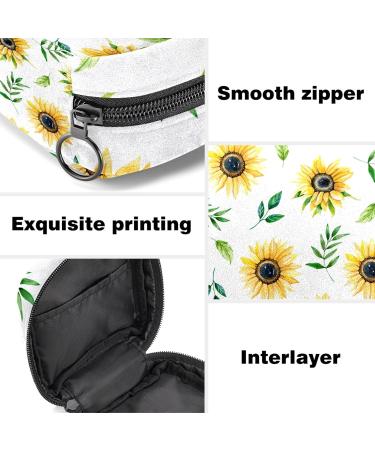 Sunflower Print Sanitary Napkin Storage Bag - Menstrual Pad Pouch for Women - Color 11 - Buy Online on GoSupps.com
