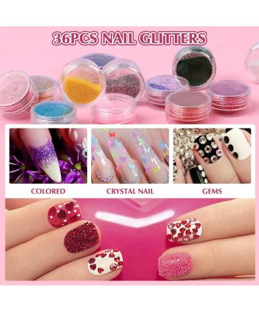 SPTHTHHPY Acrylic Nail Kit - Professional Manicure Set with Nail Art Brushes, Glitter, Clipper, Dotting Pen, and French Tips - Buy Online on GoSupps.com
