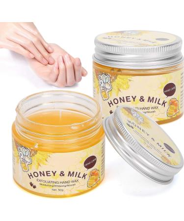2pcs Milk & Honey Hand Mask Set - Exfoliating & Moisturizing Treatment for Dry Hands - Buy Online on GoSupps.com