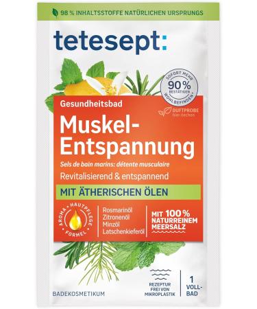 Merz Consumer Care tetesept Sea salt muscle relaxation bath 10 x 80 g revitalizing health bath with essential oils relaxing bath additive with natural sea salt - Buy Online on GoSupps.com