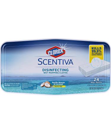 Clorox Scentiva Disinfecting Wet Mopping Cloths | Pacific Breeze and Coconut | 24ct Refills - Pack of 2 - Buy Online on GoSupps.com