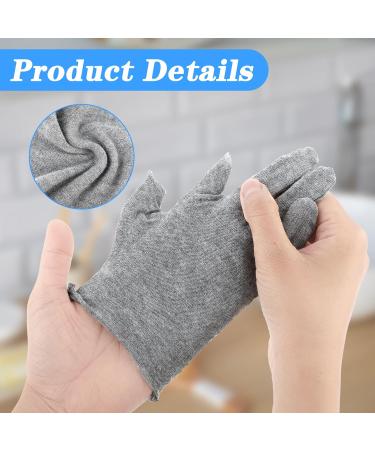 Dimeho 6 Pairs Moisturizing Cotton Gloves Touchscreen Overnight Sleeping Gloves Lightweight Nighttime Lotion Grey Gloves for Bedtime Dry Hand Therapy Sensitive Irritated Skin SPA(Grey) - Buy Online on GoSupps.com