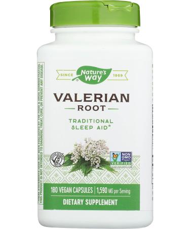 Nature's Way Valerian Root Capsules 180 ct - Sleep Aid Supplement - Buy Online on GoSupps.com