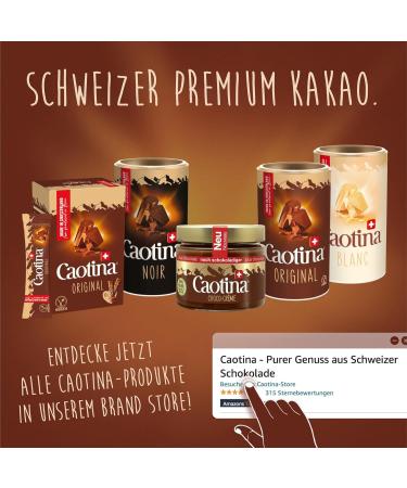  Caotina Caotina Blanc - Cocoa Powder for Hot Chocolate with Swiss White Chocolate - Finest Sustainable and Certified Cocoa (6 x 500g) - Buy Online on GoSupps.com