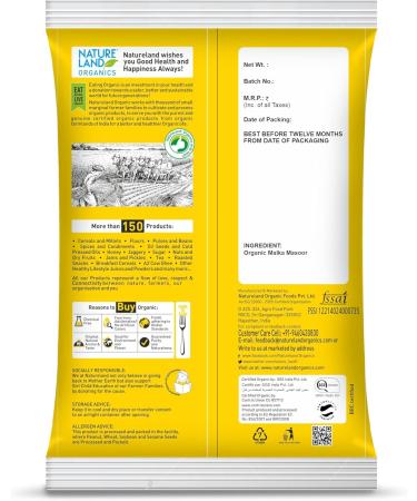 Organic Red Lentils Nature Land Masoor Dal - Buy Online on GoSupps.com
