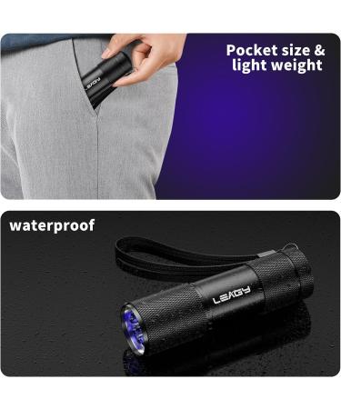 LEAGY 6 Pack UV Ultra Violet Blacklight 9 LED Flashlight Torch Light Outdoors Etc Multicolored - Buy Online on GoSupps.com