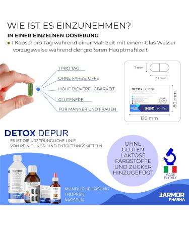 J.Armor Detox Depur - High Dose Milk Thistle & Artichoke Capsules | 20 Silymarin Capsules for Liver Health - International Shipping Available - Buy Online on GoSupps.com