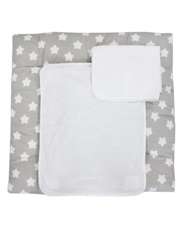 Tuptam wrap edition incl. 2 terry trains Model Mar02579 color: gray large white stars size: 75 x 85 cm gray white stars 75x85 cm (1 Pack)