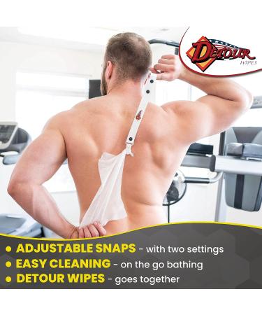 Detour Back Brush Scrubber Handle for Effective Back Cleansing with Body Wipes - Buy Online on GoSupps.com