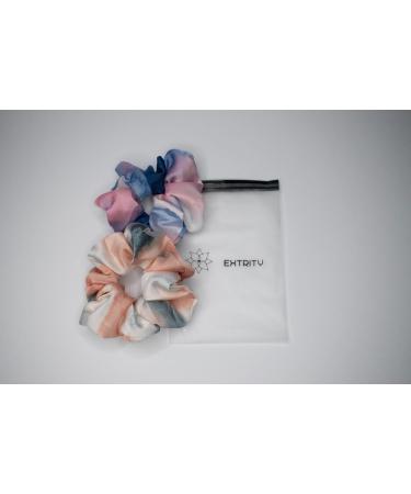 2-Pack Multi-Color Tie Dye Silk Hair Scrunchie Set - Buy Online on GoSupps.com