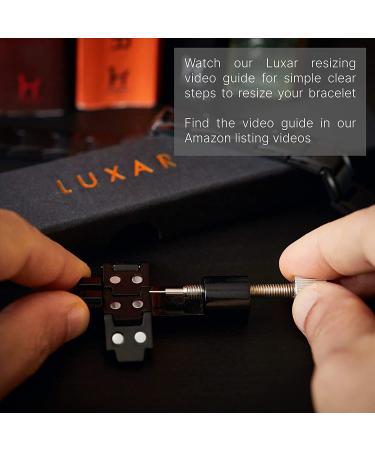 LUXAR Men's Titanium Magnetic Therapy Bracelet for Pain Relief | Double Neodymium Magnets | Adjustable Length | Steel Resizing Tool | Brushed Black - Buy Online on GoSupps.com