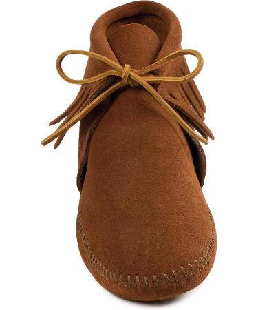 Minnetonka Men's Classic Fringe Moccasin Boot 12 Softsole in Brown - Buy Online on GoSupps.com