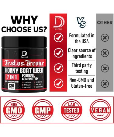 7 in-1 Ultra Test Support with Tribulus Terrestris Horny Goat Weed L-Arginine Maca Root Tongkat Ali Beet Root - Energy Workout Muscle Strength Support 120 Capsules 120 Count (Pack of 1) - Buy Online on GoSupps.com