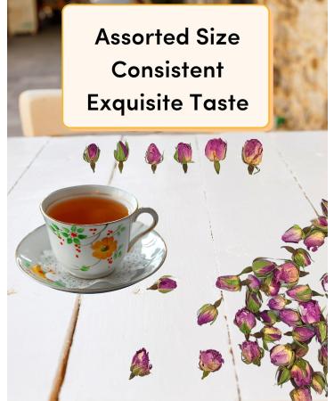 Pink Moroccan Rose Bud Tea - Edible Damask Rose Buds - Food Grade - 100 Grams / 3.5 Oz - Buy Online on GoSupps.com