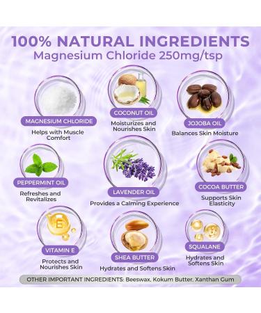 Magnesium Lotion for Sleep Natural Magnesium Cream for Leg Cramps Soothing Relief & Muscle Relaxation Magnesium Butter with Coconut Oil Shea Butter Vitamin E Safe for Kids Lavender 4 oz Lavender 4 Fl Oz (Pack of 1) - Buy Online on GoSupps.com