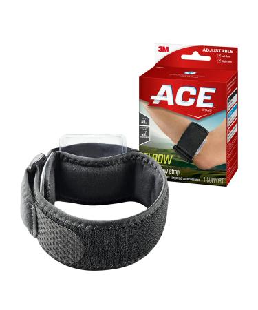 ACE Brand Tennis Elbow Support, Adjustable, Black, 1/Pack