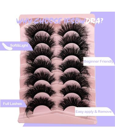 Shop Mink False Lashes - Dramatic D Curl 20mm/25mm Wispy Strip Lashes for a Natural Cat Eye Look | 3D Full Lashes Pack - Buy Online on GoSupps.com