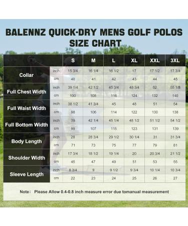 BALENNZ Men's Golf Polo 4-Pack: Quick-Dry Moisture-Wicking Athletic Shirts - Buy Online on GoSupps.com