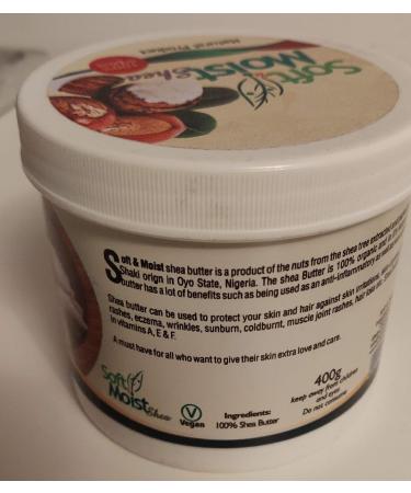 Soft & Moist Shea Butter 100% Organic - 400g - Buy Online on GoSupps.com