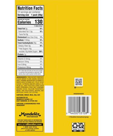 Nabisco Mini Nilla Wafer Individual Wrapped 336g-28g/12ct - Buy Online on GoSupps.com