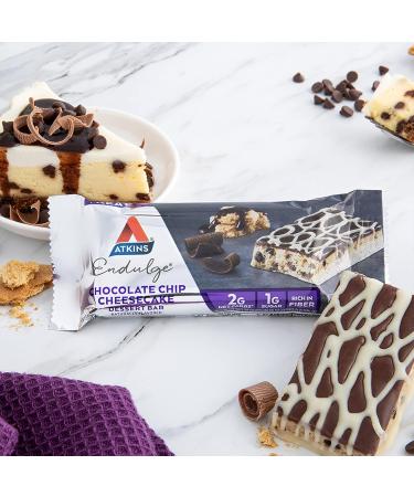 Atkins Endulge Chocolate Chip Cheesecake Dessert Bar - Keto-Friendly (30 Bars) - Buy Online on GoSupps.com