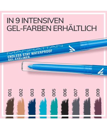Manhattan Endless Stay Waterproof Gel Eyeliner - Aqua Sparkle 004 | Glitter Gel Eyeliner for All-Day Wear | International Shipping Available - Buy Online on GoSupps.com
