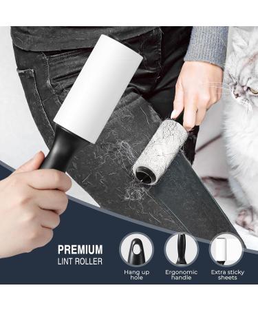 Vinabo Lint Rollers Pet Hair Remover 1 Handle with 6 Extra Sticky Lint Roller Set for Clothes Lint Rollers for Pet Hair Dust Lint Sofa Bed and Carpet Extra Sticky & Easy Peeling-60 Sheets/Roll - Buy Online on GoSupps.com