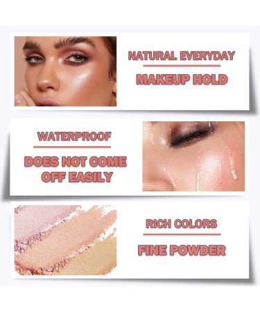 Highlighter Makeup Palette - Long Lasting Shimmer & Glitter Highlighter for Women | Professional Face Highlighter Powder -02 - Buy Online on GoSupps.com