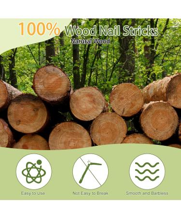 100 Rose Wooden Stick Manicure Set - Double-Sided Orange Wood Sticks for Nail Care & Pedicure Art - Buy Online on GoSupps.com