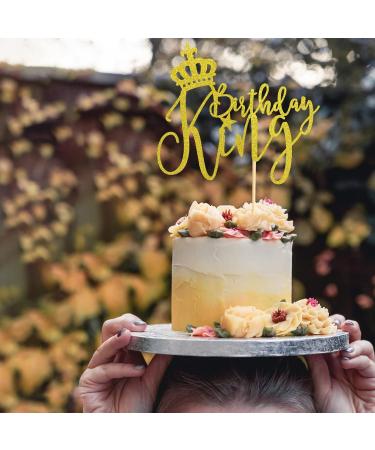 Arthsdite King Birthday Cake Topper Boy Prince 1st 2nd 3rd 10th 13th 18th 21st 30th 40th 50th Birthday Cake Topper/Gender Reveal Party Decorations - Gold Glitter - Buy Online on GoSupps.com