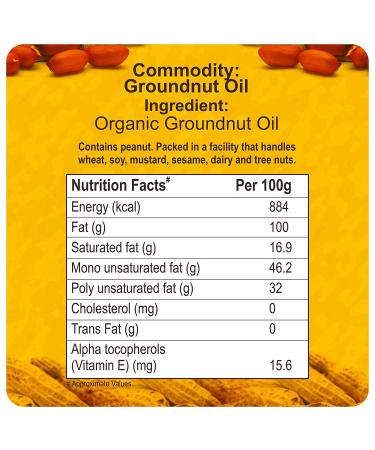 24 Mantra Organic Peanut Oil - 33.81 oz | Cold Pressed | Non-GMO | 100% Pure & Natural - Buy Online on GoSupps.com