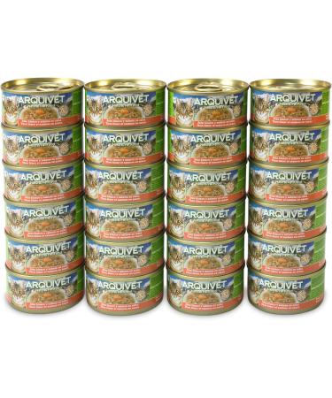 ARQUIVET Pack 24 units. White tuna and salmon in sauce - Gourmet food based on 100% natural ingredients - Pack 24 units - 80g - Buy Online on GoSupps.com