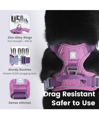 Pawaii Adjustable Dog Harness for Large Dogs | Breathable Anti-Train Design | Orchid Purple Perfect Fit (Chest 68-81cm) - Buy Online on GoSupps.com