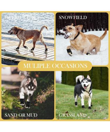 Buy Dog Shoes - Breathable 4-Piece Boots with Reflective Straps | Microfiber Leather & Rubber Sole | Size B (5: 5.3-5.7 cm) - Paw Protection for All Breeds - Buy Online on GoSupps.com