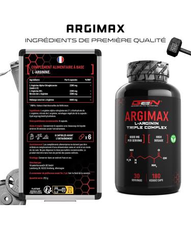 ARGIMAX - L-Arginine Triple Complex - 6600 mg per daily serving - Premium: AAKG Complex L-Arginine HCL & Arginine Nitrate - 180 capsules - High dosed - Vegan - Buy Online on GoSupps.com