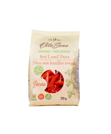 Vita Sana Organic Red Lentil Penne 225 Grams