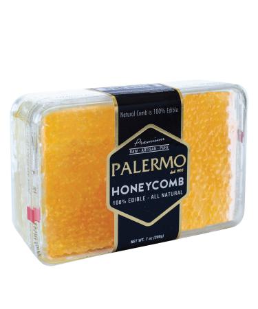 Palermo Honeycomb 100% Edible, All-Natural, Gourmet Raw Honeycomb, No Additives, No Preservatives - 7 oz 7 Ounce (Pack of 1)