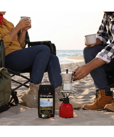 Jumping Bean Lighthouse Roast Fairtrade Organic Whole Bean Coffee ECO2Roast Premium Coffee Non-GMO Light Roast 454g Light Roast 454 g (Pack of 1) - Buy Online on GoSupps.com