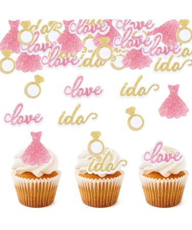 Alegre edible tortendeco wedding cake topper 60 pieces of edible decoration for wedding cake love cupcake decoration edible i do cake attachment wedding cake decoration edge for engagement wedding application application - Buy Online on GoSupps.com