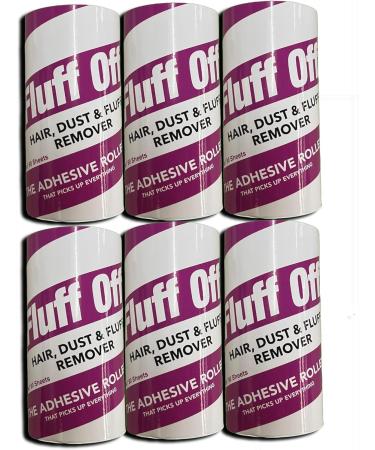 Fluff Off 6 Lint Roller Refills 90 Spiral Wound Easy Peel Sheets Per Roll - Buy Online on GoSupps.com