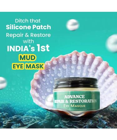 WildOak Organic Eye Mud Mask | Anti-Aging Dark Circles & Puffiness Relief | Saffron & Geranium | 4x Power | 1.76 oz | All Skin Types | International Shipping - Buy Online on GoSupps.com