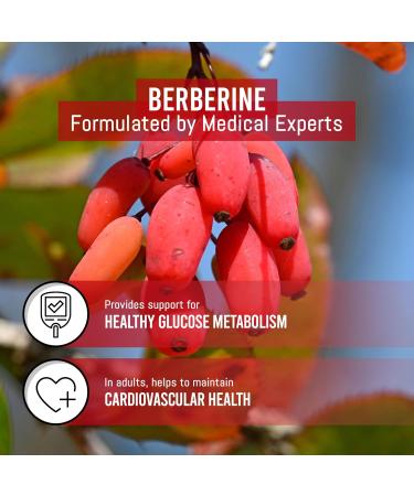 EBYSU Berberine HCl (90 Capsules) Glucose Metabolism Support Berberine Supplement Berberine Supplements and Blood Sugar Control Supplement Blood Pressure Supplement Vegan Preservative-Free 1 - Buy Online on GoSupps.com