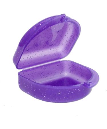 2-Pack Glitter Pink & Purple Mouth Protection Boxes for Braces Sports & Dentures - International Shipping Available - Buy Online on GoSupps.com