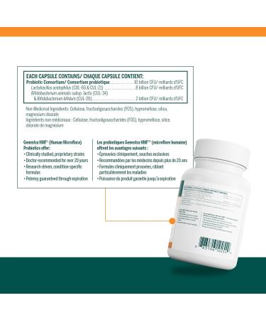 Genestra Brands - HMF Forte - Probiotic Formula - Supports Gastrointestinal Health and the Growth of Beneficial Bacteria - 120 Capsules - Buy Online on GoSupps.com