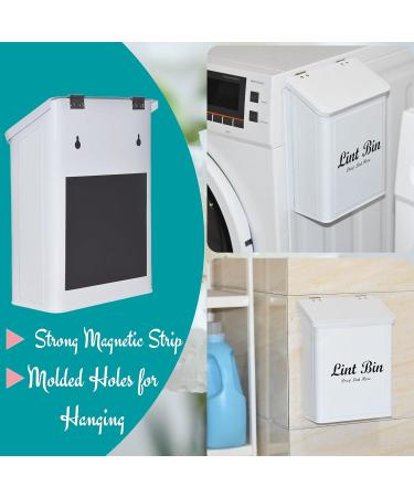 Magnetic Lint Bin for Laundry Room | Metal Lint Trash Can & Organizer | Farmhouse Decor - Efficient Laundry Storage Solution - Buy Online on GoSupps.com