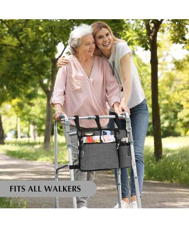 Practical Wheelchair Side Pack Storage Organization Space Saving Items Easy to Attach Armrest Bag Grey - Buy Online on GoSupps.com