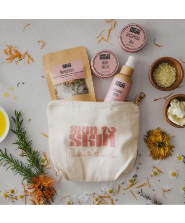 Skin to Skin Postpartum Kit - 4 Piece Set for Postpartum Recovery | Herbal Bath Recovery Spray Restorative Salve & Nipple Butter - Ideal After Birth Care - Buy Online on GoSupps.com
